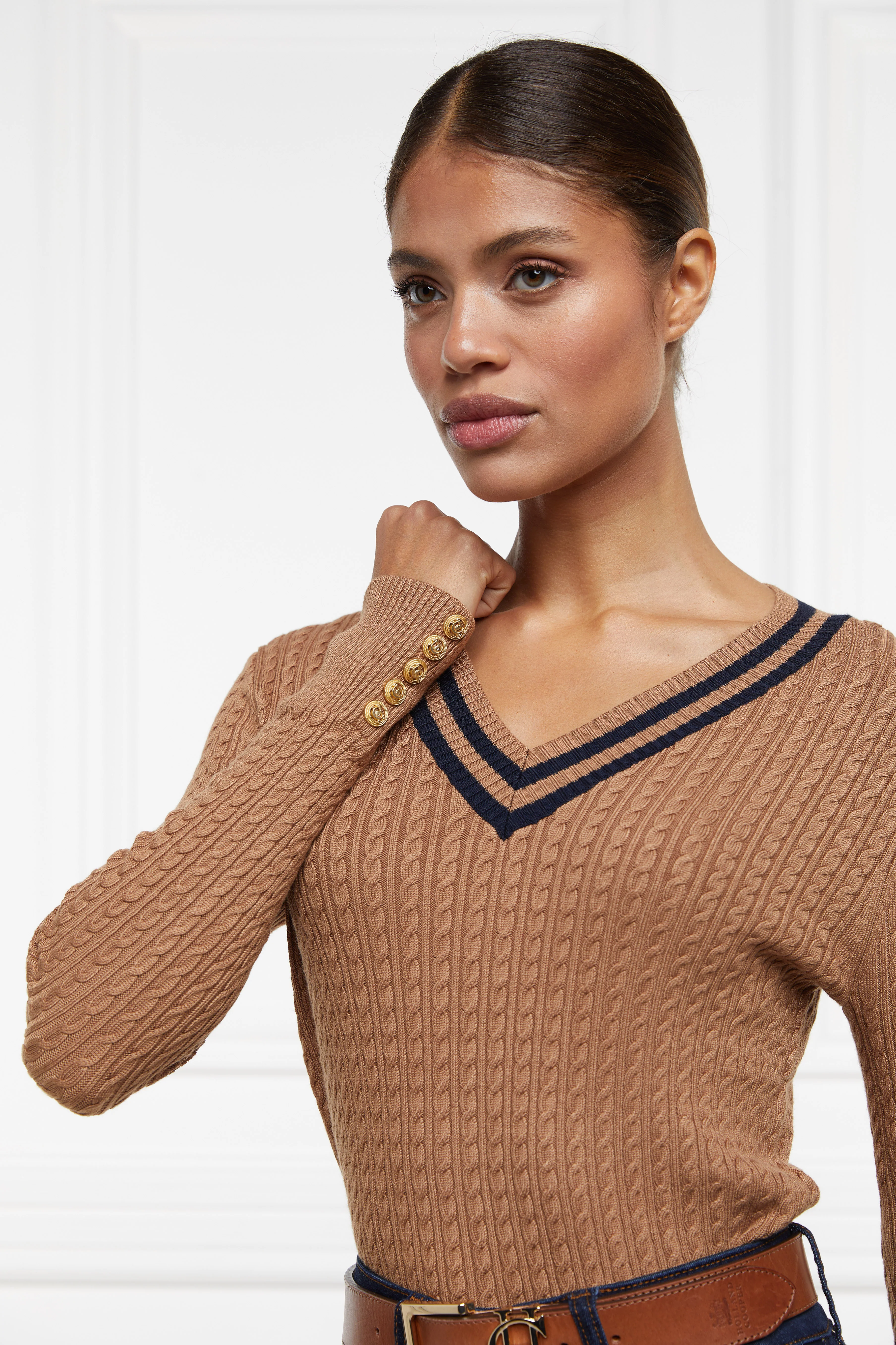 Zoe Knit (Dark Camel Marl) - Image 7