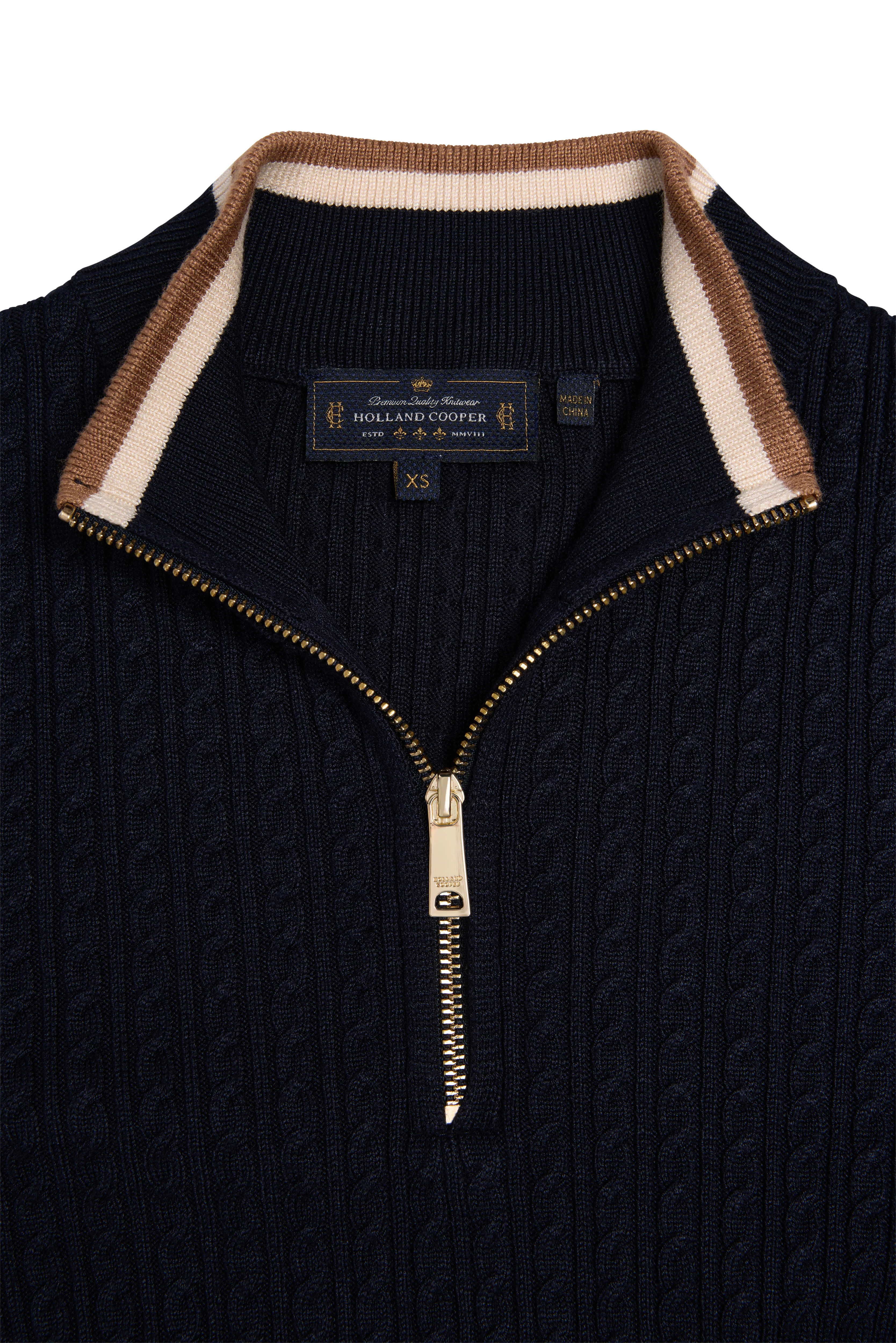 Zoe Quarter Zip Knit (Ink Navy) - Image 8